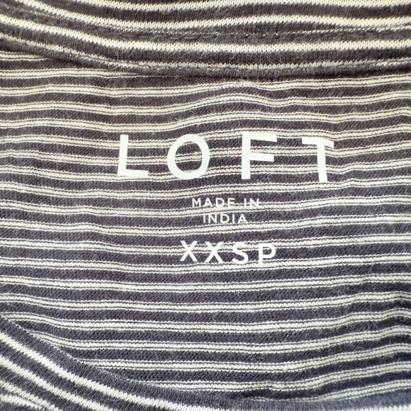LOFT | Embroidered Striped Bell Sleeve Tee - Picture 9 of 10